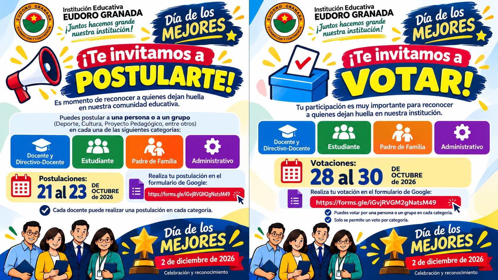 Día de los Mejores 2026 - Convocatoria a Postulación y Votación